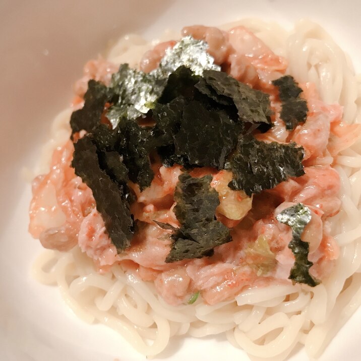 超低カロリー！納豆キムチパスタ